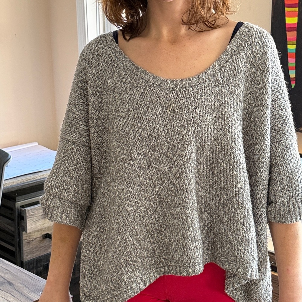Cozy Gray Knit Sweater